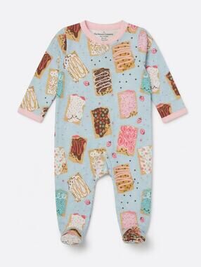 Honest Baby Clothing Pastry Print Footed Sleeper – NB